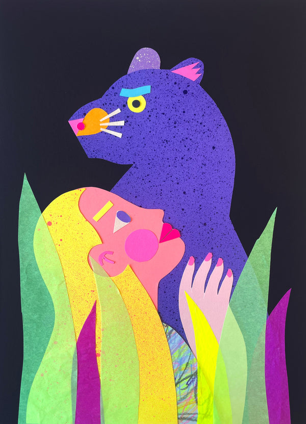 HIGINIA GARAY. COLLAGE A4 PANTHER LOVE A4